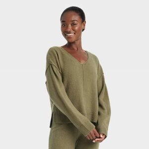 Auden (XS) Pajama Sweater Olive Green
